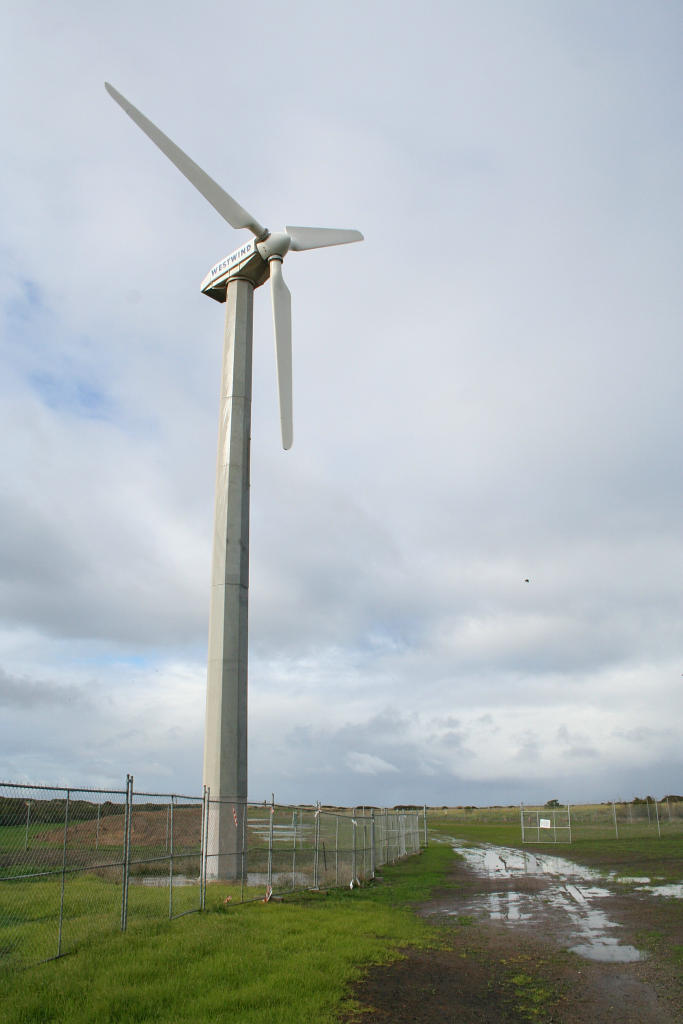 The wind generator at Breamlea on Black Rock Road.